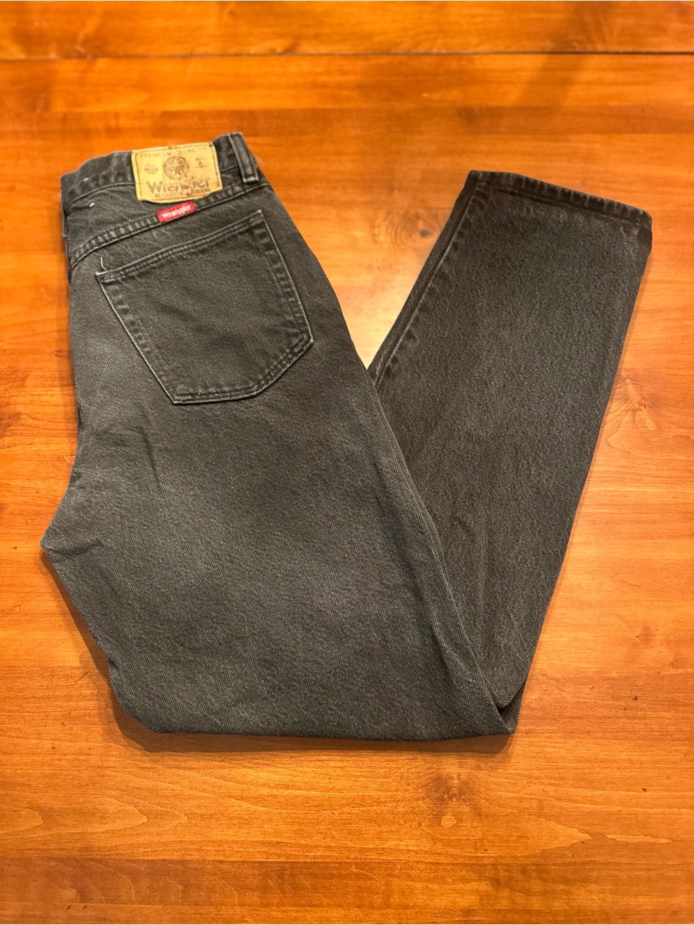Wrangler Men's Straight Jeans in Washed Black